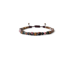 Tourmaline Multi-Shaped Hand-Knitted Bracelet