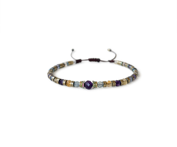 Fluorite Hand-Knitted Anklet