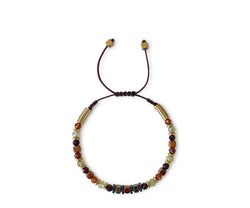 3 Color Garnet Hand-Knitted Bracelet