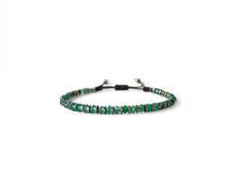 Green Jade Hand-Knitted Anklet