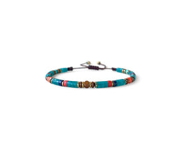 Blue Agate Ellipse Summer Anklet