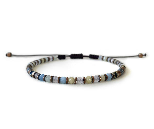 Morganite Hand-Knitted Anklet 4mm