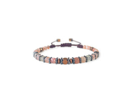 Sunstone Squared Hand-Knitted Bracelet