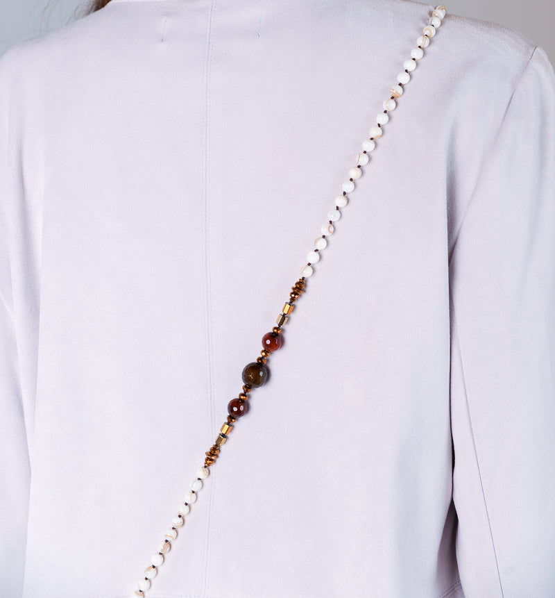 Mother of Pearl with Agate Mobile Chain - Cocosh