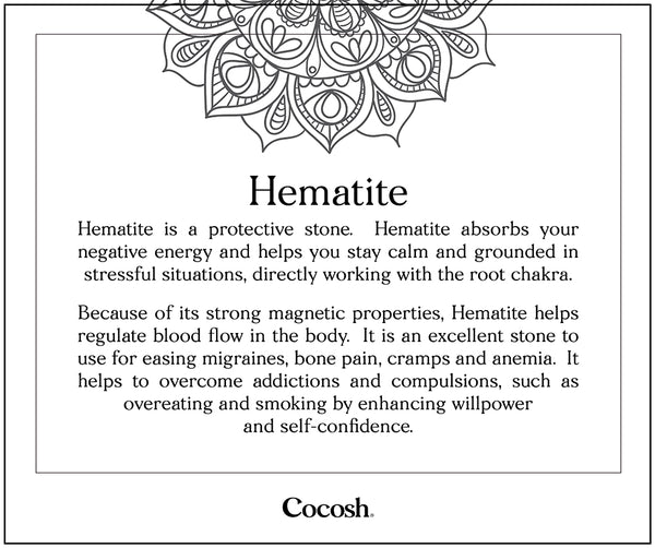 Hematite Rose, Gold, Silver, Oxide Hexagon Hand-Knitted Bracelet 3mm (Black Thread) - Cocosh