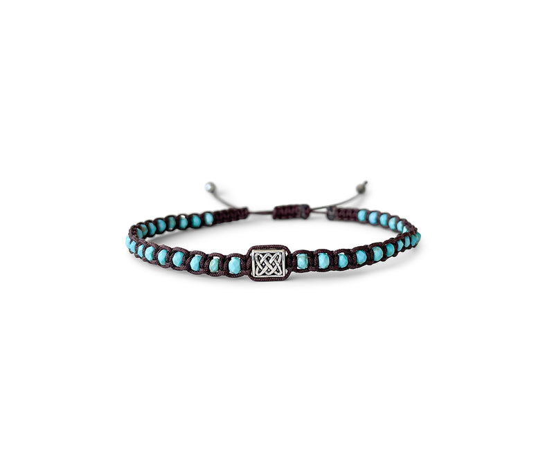 Turquoise (Fayrouz) Hand-Knitted Anklet