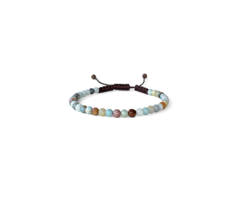 Amazonite Men's Hand-Knitted Bracelet 4mm