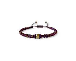 Purple Hematite Hand-Knitted Bracelet