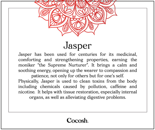Ocean Jasper with Gold Hematite Hand-Stitched Wrap Bracelet - Cocosh