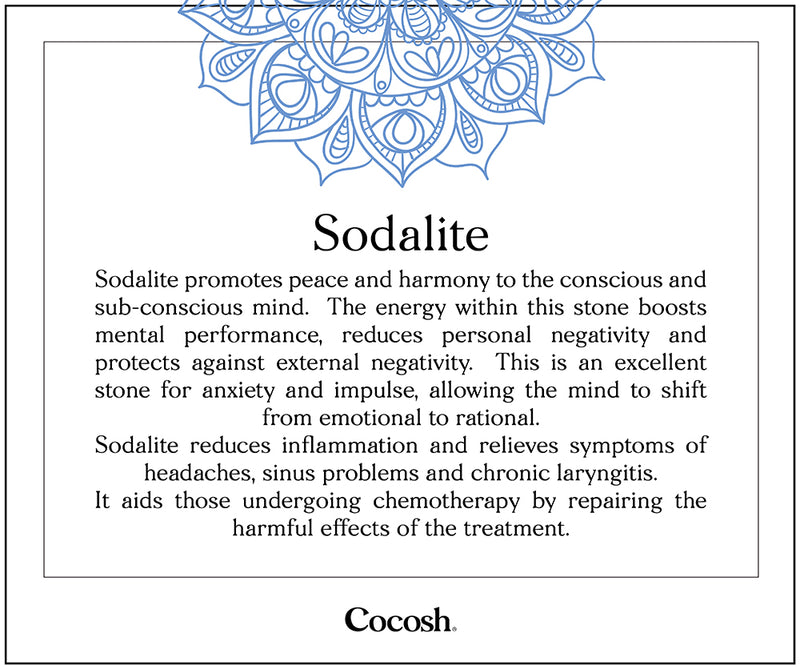 Sodalite Flat-Round Beads With Hematite Hand-Knitted Bracelet - Cocosh